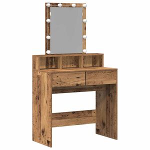 vidaXL Tavolo da Trucco con cassetto Legno vecchio 80 x 41 x 144.5 cm