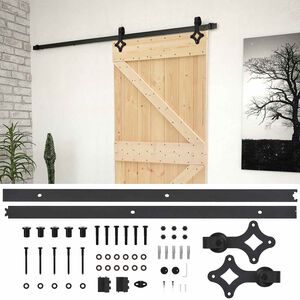 vidaXL Porta scorrevole 90 x 210 cm Legno Massello di Pino