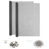 vidaXL Copertura per pozzetto di luce con clip 2 pz 70 x 130 cm Grigio