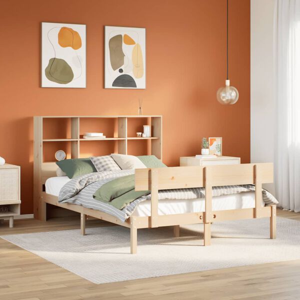 vidaXL Letto Libreria senza Materasso 160x200 cm in Legno di Pino