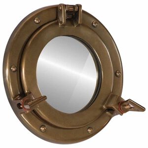 vidaXL Specchio da Parete Design Obl&ograve; &Oslash;23 cm in Alluminio e Vetro