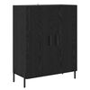 vidaXL Credenza Rovere Nero 69,5 x 34 x 180 cm Legno multistrato