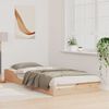 vidaXL Struttura del letto Marrone 80 x 220 cm Pino massello
