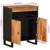 vidaXL Credenza con 2 Ante 60x33x75 cm in Legno Massello di Acacia