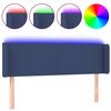 vidaXL Testiera a LED Blu 147x16x78/88 cm in Tessuto