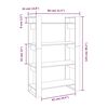 vidaXL Libreria/Divisorio Grigio 80x35x125 cm Legno Massello di Pino