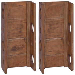 vidaXL Scaffale Marrone 24 x 13 x 54 cm Legno di Mogano Massello
