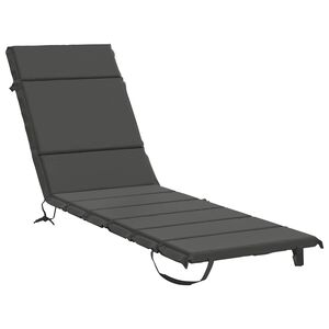 vidaXL Cuscino per Lettino GEMERT 100% Poliestere Antracite