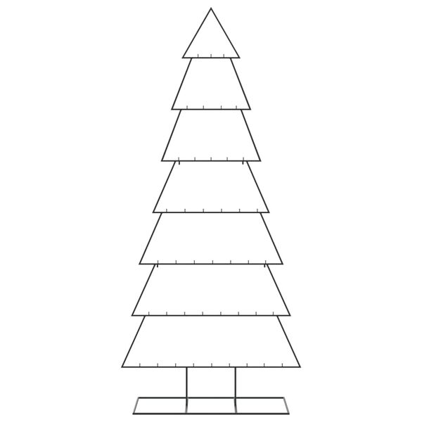 vidaXL Albero di Natale Decorativo in Metallo Nero 210 cm
