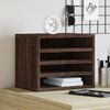 vidaXL Organizer Scrivania Rovere Marrone 36x26x29,5 Legno Multistrato