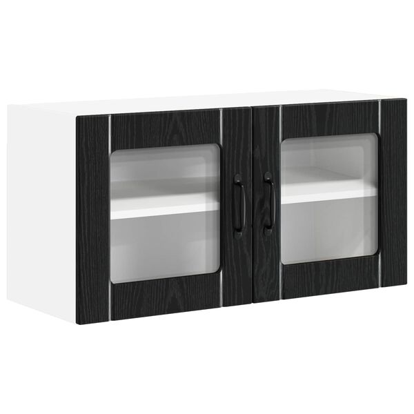 vidaXL Mobile da cucina Rovere Nero 80 x 31 x 40 cm Legno multistrato