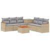 vidaXL Set di divani 8 pz Beige e Grigio Chiaro