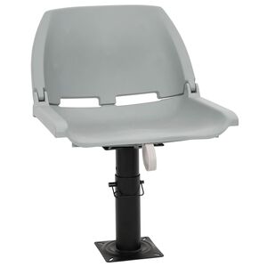 vidaXL Set Sedile Barca Pieghevole 2pz Senza Cuscino Grigio 48x51x41cm