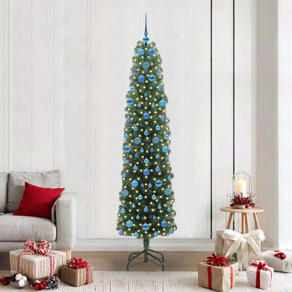 vidaXL Albero di Natale artificiale con 300 LED Verde 210 cm