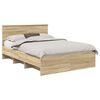 vidaXL Struttura del letto con testiera Rovere Sonoma 140 x 200 cm