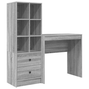 vidaXL Scrivania Grigio Sonoma 125,5 x 40 x 127 cm 2 pz