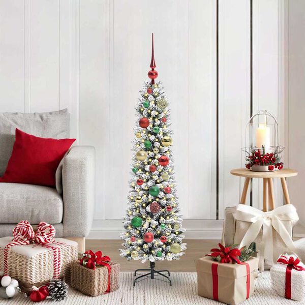 vidaXL Albero di Natale artificiale con 150 LED Bianco 120 cm