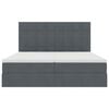 vidaXL Letto con Contenitore Grigio scuro 200 x 200 cm Velluto