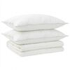 vidaXL Set di piumone e cuscini 3 pz 200x240 cm Estate 140 GSM Lana