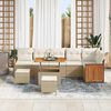 vidaXL Set Divano da Giardino 11 pcs Beige e Crema polyrattan