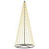 vidaXL Albero di Natale LED 235 cm 500 LED Bianco caldo Ferro Nero