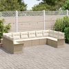 vidaXL Set Divano da Giardino 10 pcs Beige polyrattan