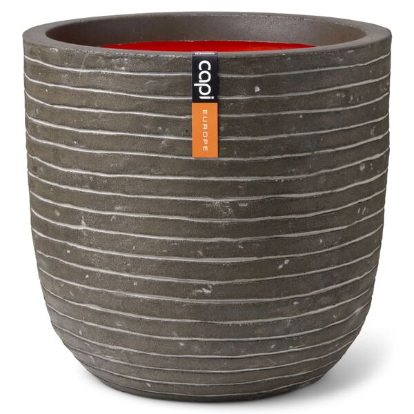 Capi Vaso Nature Row Rotondo 54x52 cm Verde Oliva