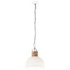 vidaXL Lampada Soffitto Industriale Bianca Rotonda 51 cm E27 in Mango