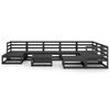 vidaXL Set Divani da Giardino 10 pz Nero in Legno Massello di Pino