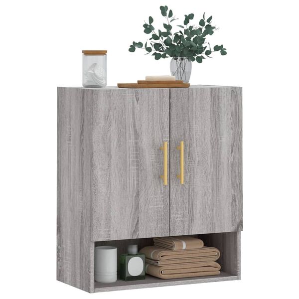 vidaXL Armadietto a Muro Grigio Sonoma 60x31x70cm in Legno Multistrato