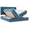 vidaXL Letto con Contenitore Blu Scuro 200 x 200 cm Velluto