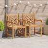 vidaXL Sedia da Giardino 2 pcs 60 x 58 x 90 cm Legno di teak solido