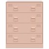 vidaXL Credenza Rosa 67x39x83 cm in Acciaio