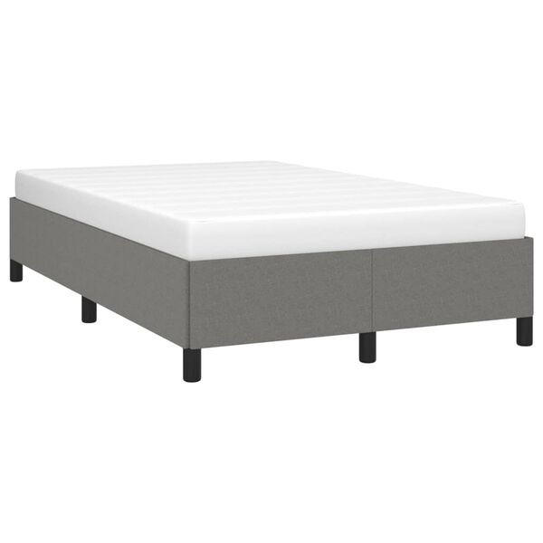 vidaXL Giroletto senza Materasso Grigio Scuro 120x190 cm in Tessuto