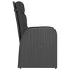 vidaXL Set da Pranzo da Giardino 5 pz con Cuscini in Polyrattan Nero