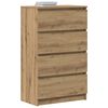 vidaXL Credenza Rovere Artigianale 60x35x98,5 cm in Legno Multistrato