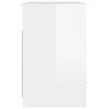 vidaXL Scrivania Cassetti Bianco Lucido 102x50x76 cm Legno Multistrato