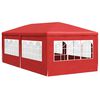 vidaXL Tenda da festa con pareti Rosso 600 x 300 x 255 cm PE e Acciaio