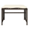vidaXL Set Divano da Giardino 4 pz Cuscini Marrone Polyrattan e Vetro