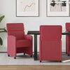 vidaXL Sedie da Pranzo con Ruote 2 pcs Rosso vino 58 x 65 x 98 cm