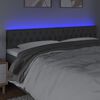 vidaXL Testiera a LED Grigio Scuro 180x7x78/88 cm in Tessuto