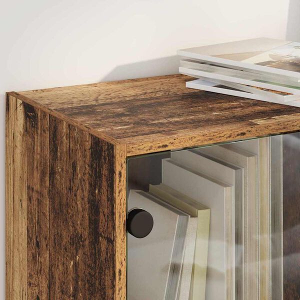 vidaXL Credenza 2 pcs Legno vecchio 68 x 37 x 142 cm Legno multistrato