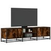 vidaXL Mobile TV Rovere Fumo 160x35x41 cm Legno Multistrato e Metallo