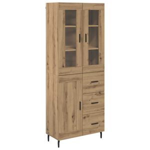 vidaXL Credenza 2 pcs Rovere artigianale 69,5 x 34 x 180 cm
