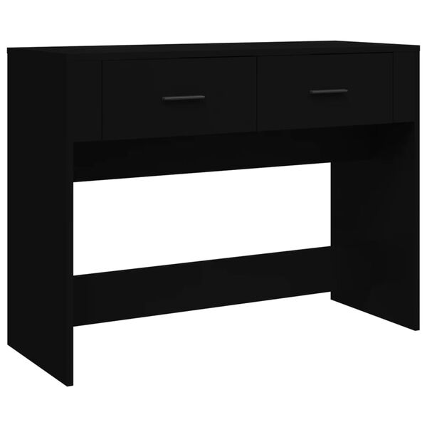 vidaXL Tavolino Consolle Nero 100x39x75 cm in Legno Multistrato