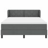 vidaXL Letto a molle con materasso Grigio scuro 160 x 200 cm Tessuto