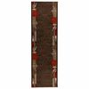 vidaXL Tappeto Runner FLORNES Tessuto Marrone PP 7 mm