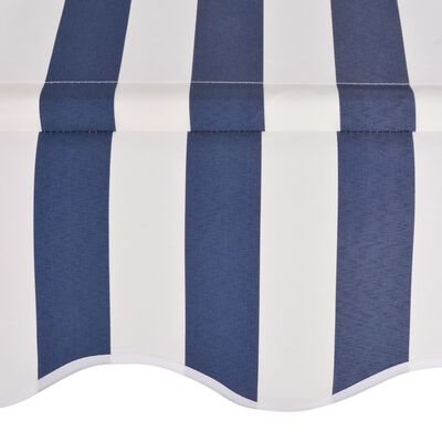vidaXL Tenda da Sole Retrattile Manuale 100 cm a Strisce Blu e Bianche