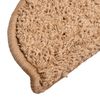 vidaXL Tappetini per scale 15 pz 56x17x3 cm Beige Semicircolari