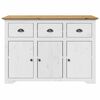vidaXL Credenza BODO 115,5x44x80 cm Legno Massello Pino Bianco Marrone